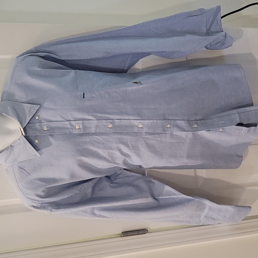 Mid Blue Cotton Tommy Hilfiger Button Up